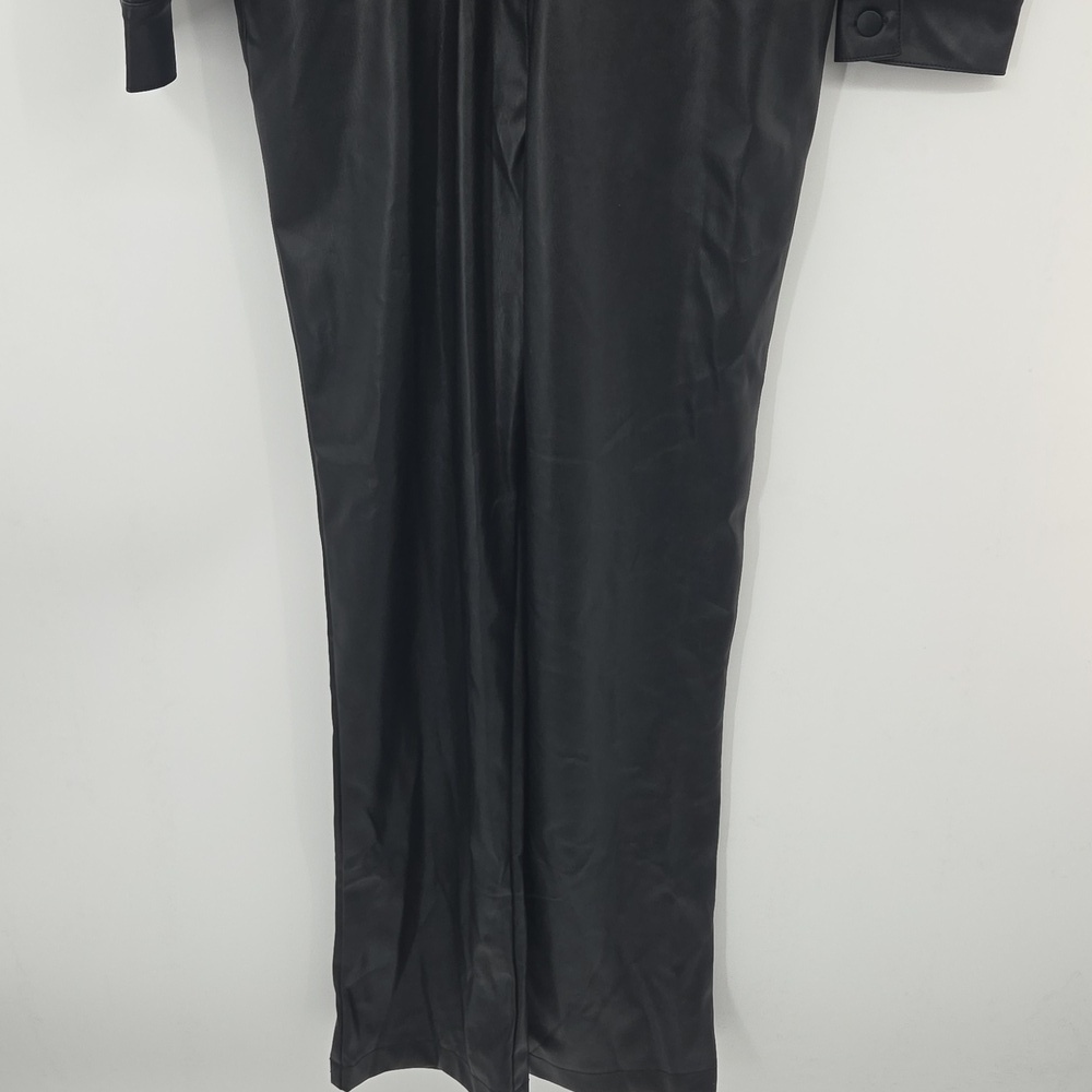 Black Faux Leather Jumpsuit NWT - Picture 6 of 16